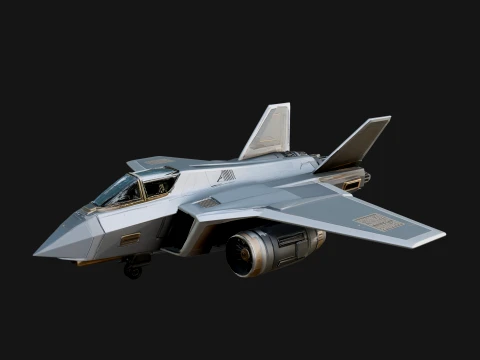 Military Jet Fighter Model Design 2 - 3D Print Model 3D Print Model