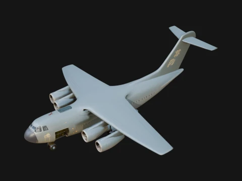 Military Cargo Plane Model Design 2 - 3D Print Model Modelo de impresión 3D