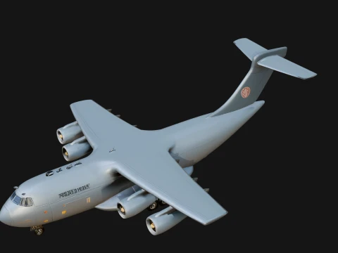 Military Cargo Plane Model Design 4 - 3D Print Model 3D Print Model