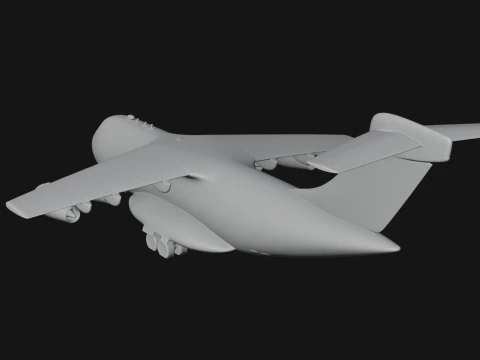 Military Cargo Plane Model Design 4 - 3D Print Model 3D Print Model