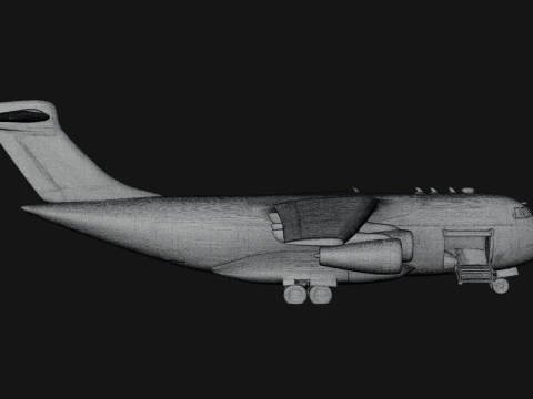 Military Cargo Plane Model Design 4 - 3D Print Model 3D Print Model