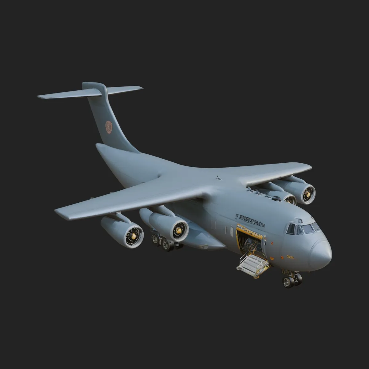 Military Cargo Plane Model Design 4 - 3D Print Model 3D Print Model .c4d .max .obj .3ds .fbx .stl .blend 