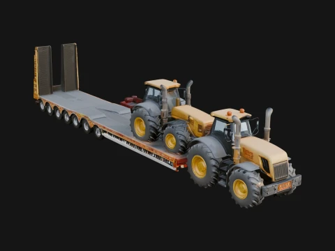 Heavy Haul Trailer Model Design 1 - 3D Print Model Model do druku 3D