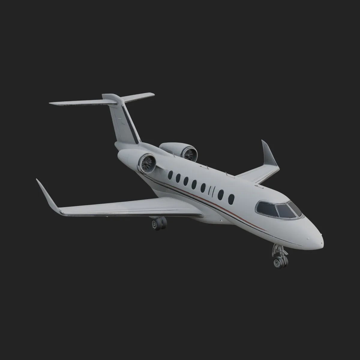 Private Jet Model Design 1 - 3D Print Model 3D Print Model .c4d .max .obj .3ds .fbx .stl .blend 