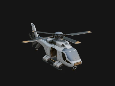 Military Helicopter Model Design 1 - 3D Print Model 3D Print Model