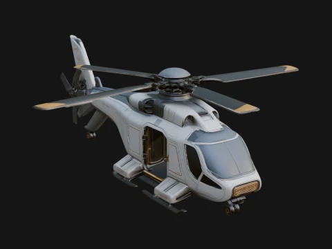 Military Helicopter Model Design 1 - 3D Print Model 3D Print Model