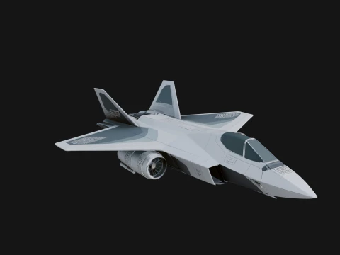 Military Jet Fighter Model Design 4 - 3D Print Model 3D Print Model