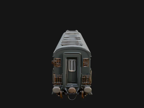 Passenger Train Car Model Design 1 - 3D Print Model 3D Print Model