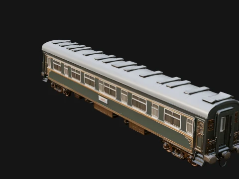 Passenger Train Car Model Design 1 - 3D Print Model 3D Print Model