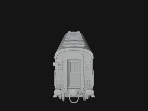 Passenger Train Car Model Design 1 - 3D Print Model 3D Print Model