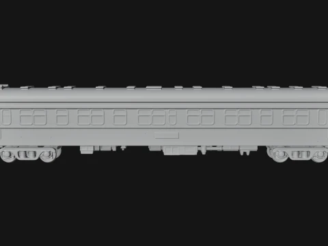 Passenger Train Car Model Design 1 - 3D Print Model 3D Print Model