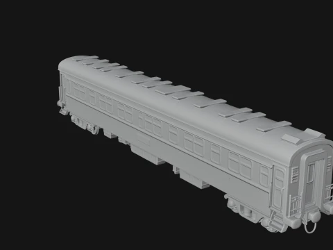Passenger Train Car Model Design 1 - 3D Print Model 3D Print Model