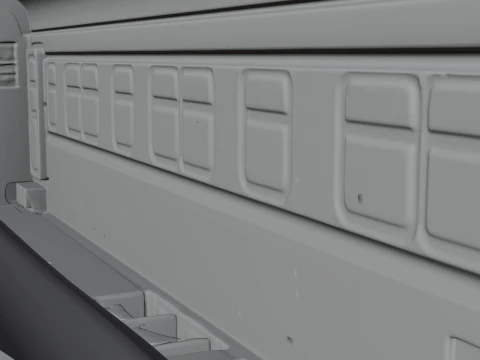 Passenger Train Car Model Design 1 - 3D Print Model 3D Print Model