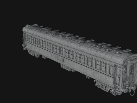 Passenger Train Car Model Design 1 - 3D Print Model 3D Print Model