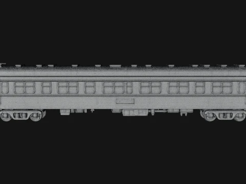 Passenger Train Car Model Design 1 - 3D Print Model 3D Print Model