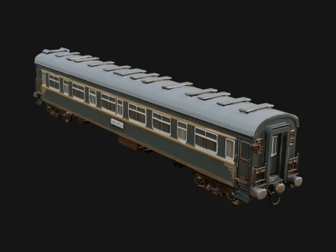 Passenger Train Car Model Design 1 - 3D Print Model 3D Print Model