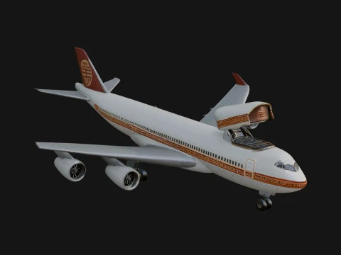 Airliner Plane Model Design 1 - 3D Print Model 3D Принт Модель