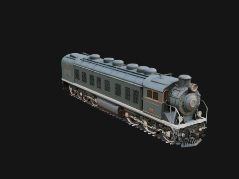 Steam Locomotive Model Design 1 - 3D Print Model Model do druku 3D