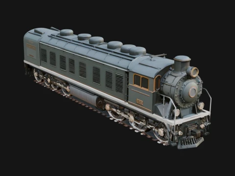 Steam Locomotive Model Design 1 - 3D Print Model 3D Принт Модель