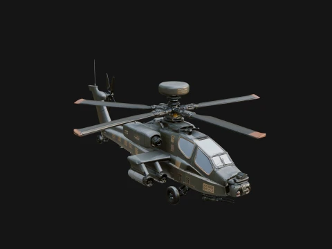 Attack Helicopter Model Design 1 - 3D Print Model 3D Print Model