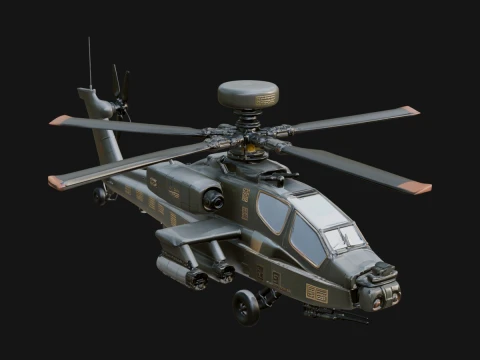 Attack Helicopter Model Design 1 - 3D Print Model 3D Print Model
