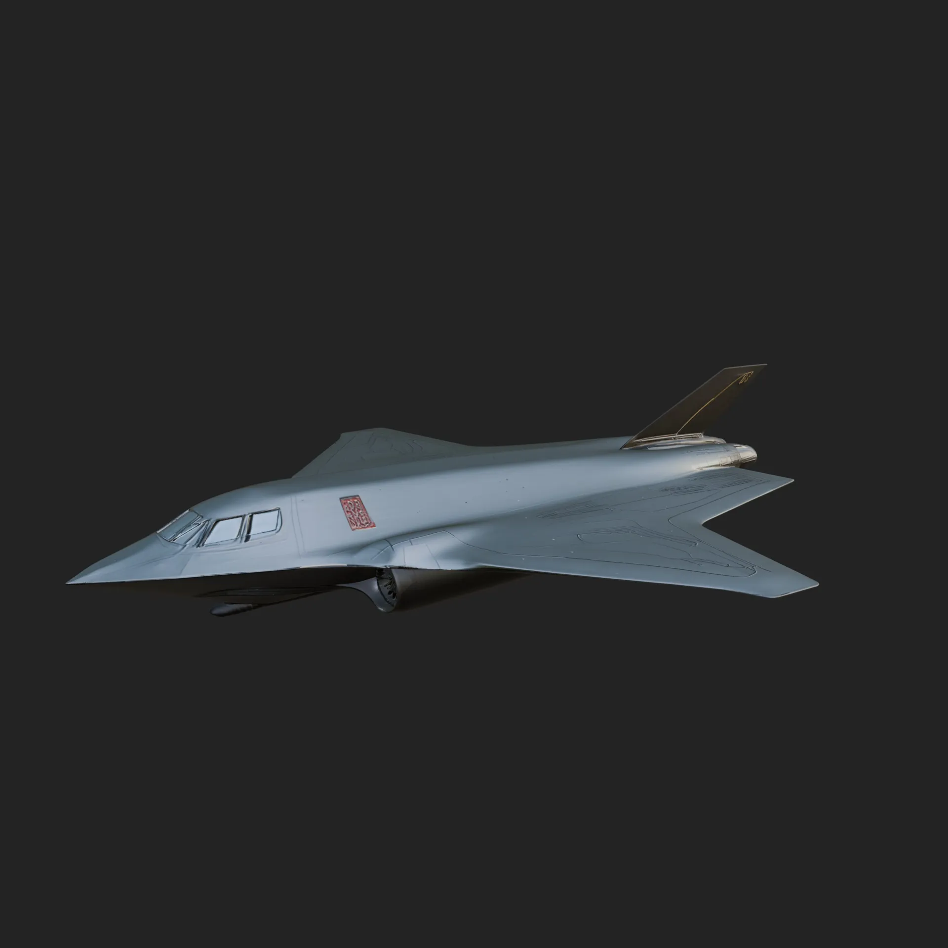 Stealth Bomber Plane Model Design 1 - 3D Print Model 3D Print Model .c4d .max .obj .3ds .fbx .stl .blend