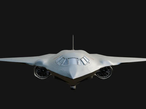 Stealth Bomber Plane Model Design 1 - 3D Print Model 3D Print Model