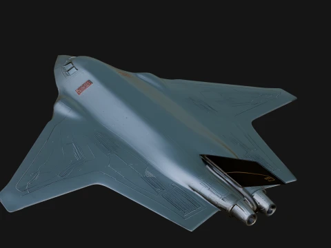 Stealth Bomber Plane Model Design 1 - 3D Print Model 3D Print Model