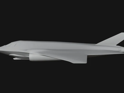 Stealth Bomber Plane Model Design 1 - 3D Print Model 3D Print Model