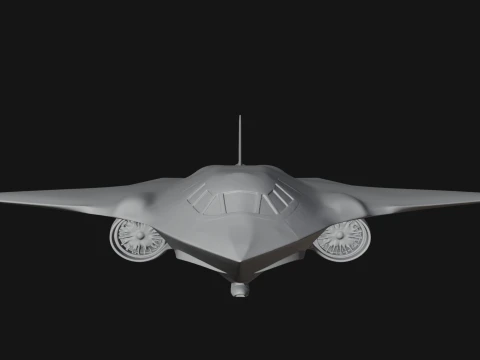 Stealth Bomber Plane Model Design 1 - 3D Print Model 3D Print Model
