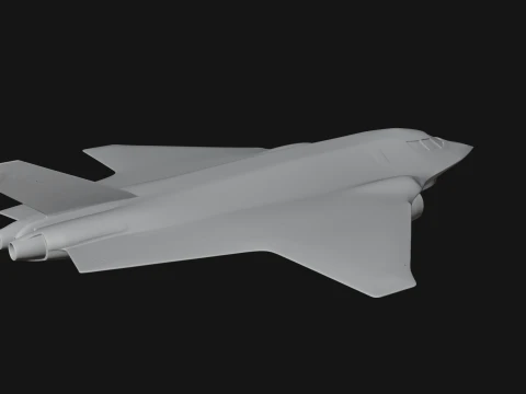 Stealth Bomber Plane Model Design 1 - 3D Print Model 3D Print Model