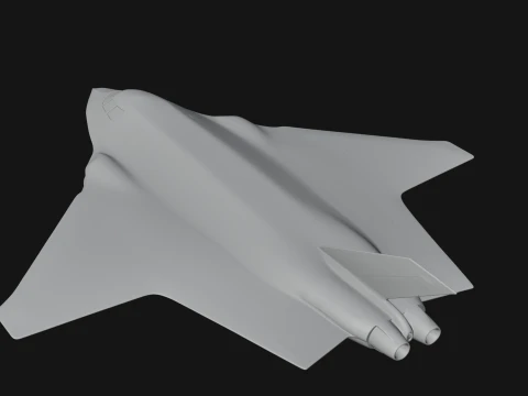Stealth Bomber Plane Model Design 1 - 3D Print Model 3D Print Model
