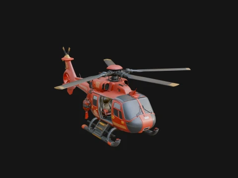 Rescue Helicopter Model Design 1 - 3D Print Model 3D Print Model