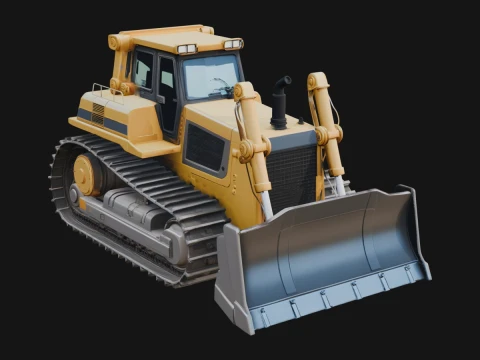 Crawler Bulldozer Model Design 11 - 3D Print Model 3D Druckmodell