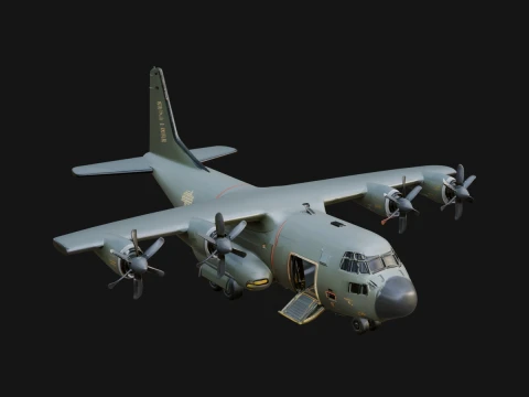 Military Cargo Plane Model Design 7 - 3D Print Model 3D Print Model