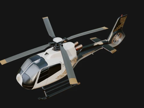 Civil Helicopter Model Design 1 - 3D Print Model 3D Print Model