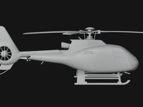 Civil Helicopter Model Design 1 - 3D Print Model 3D Print Model