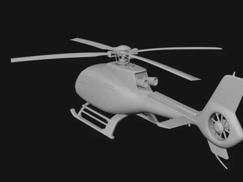 Civil Helicopter Model Design 1 - 3D Print Model 3D Print Model