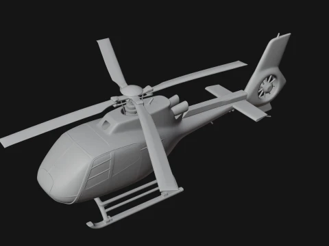 Civil Helicopter Model Design 1 - 3D Print Model 3D Print Model