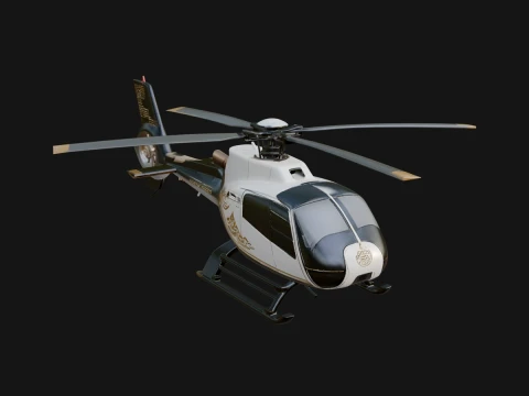 Civil Helicopter Model Design 1 - 3D Print Model 3D Print Model
