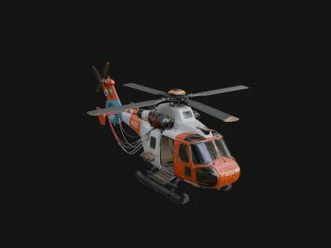 Rescue Helicopter Model Design 2 - 3D Print Model 3D Print Model