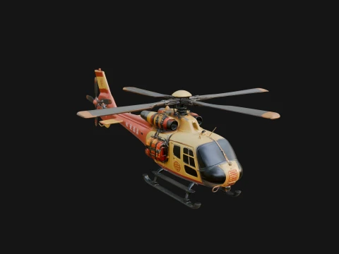 Rescue Helicopter Model Design 3 - 3D Print Model 3D Print Model