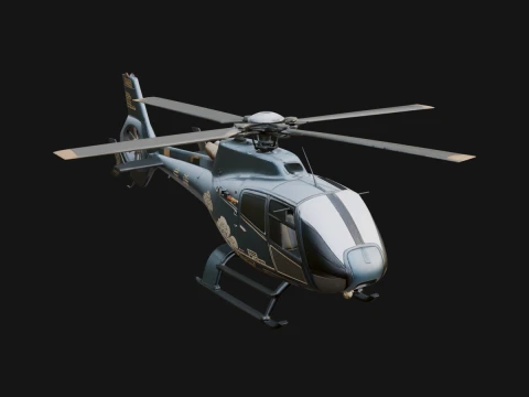 Civil Helicopter Model Design 3 - 3D Print Model 3D Print Model