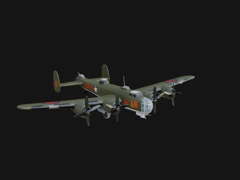 Vintage Bomber Plane Model Design 3 - 3D Print Model 3D Print Model