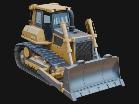 Crawler Bulldozer Model Design 12 - 3D Print Model 3D Druckmodell