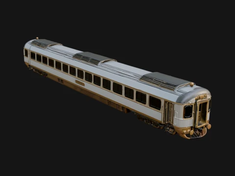 Passenger Train Car Model Design 2 - 3D Print Model 3D Print Model