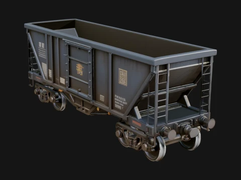 Freight Train Wagon Model Design 1 - 3D Print Model 3D Druckmodell