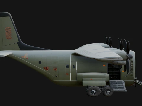 Military Cargo Plane Model Design 10 - 3D Print Model 3D Print Model
