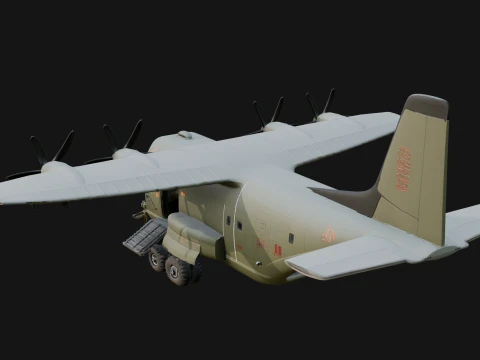 Military Cargo Plane Model Design 10 - 3D Print Model 3D Print Model