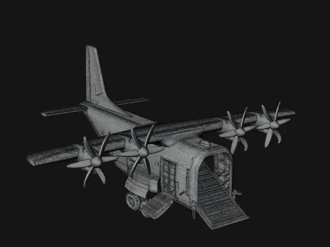 Military Cargo Plane Model Design 10 - 3D Print Model 3D Print Model